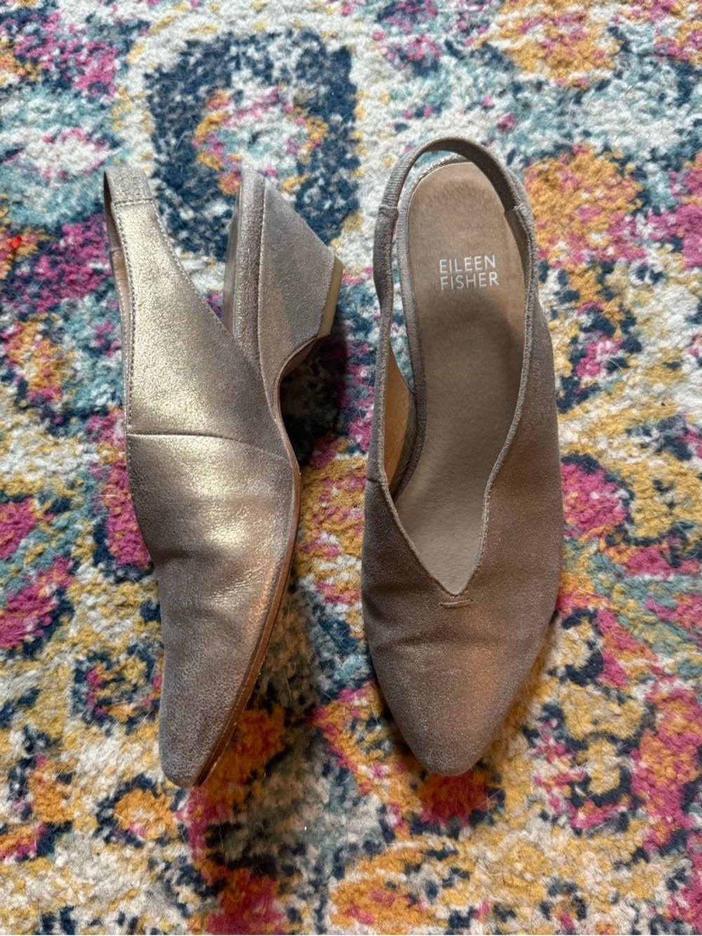 Eileen Fisher Hena/Gatwick Leather Slingback Heel tan women’s 7